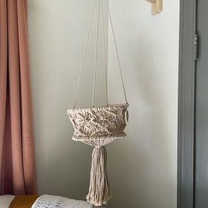 Large Macrame Hanging Basket for plants or decor